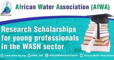 AFWASA RESEARCH GRANTS FOR YOUNG WATER AND SANITATION PROFESSIONALS