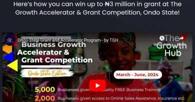 The Growth Hub Business Growth Accelerator Grant Competition for Entrepreneurs in Ondo State