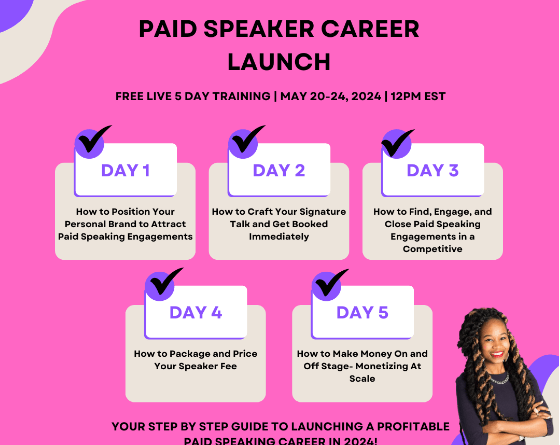 paid speaker career launch with Christin Ntim