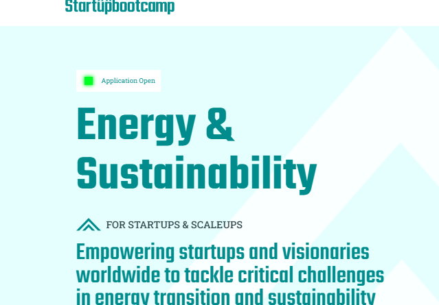 Startupbootcamp energy and sustainability accelerator