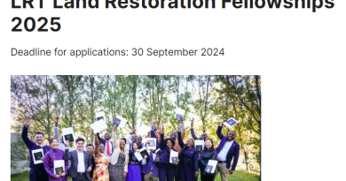 AfriMAB GRÓ LRT Land Restoration Fellowships 2025